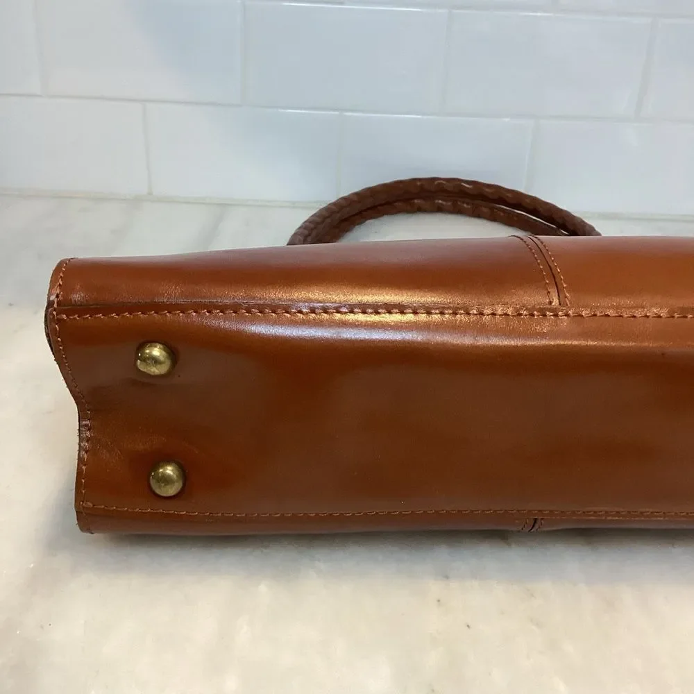 Patricia Nash Bag Purse Handbag Leather Pocketbook Rienzo Satchel Brown Bag